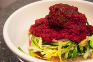paleo zoodles spaghetti and meatballs 