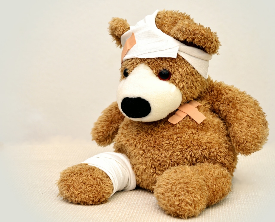 teddy bear sick